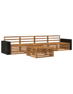 Set di divani da esterno 5 pcs Naturale 2
