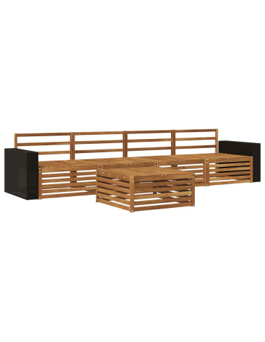 Set di divani da esterno 5 pcs Naturale