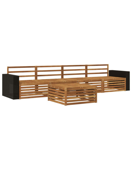 Set di divani da esterno 5 pcs Naturale