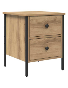 Comodino con cassetto rovere artigianale 40 x 42 x 50 cm 2