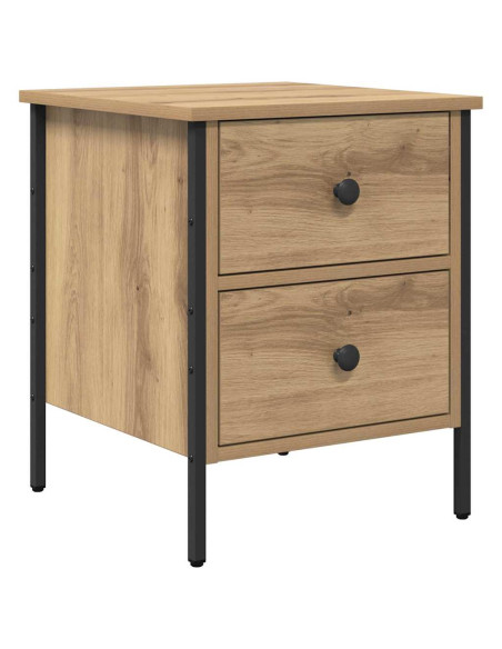 Comodino con cassetto rovere artigianale 40 x 42 x 50 cm