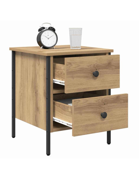 Comodino con cassetto rovere artigianale 40 x 42 x 50 cm