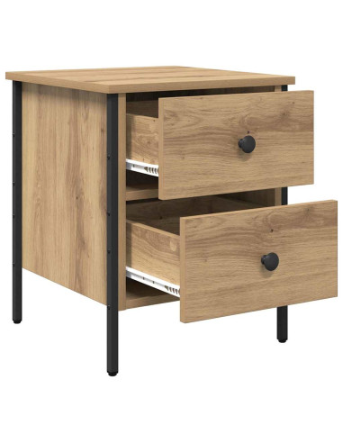 Comodino con cassetto rovere artigianale 40 x 42 x 50 cm