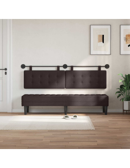 Testata appesa Marrone Scuro 190 x 55 x 5 cm Tessuto