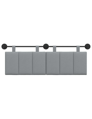Testata appesa Rigato Grigio chiaro 150 x 55 x 5 cm Tessuto
