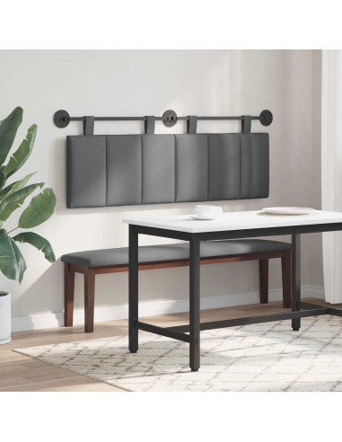 Testata appesa Rigato Grigio scuro 150 x 55 x 5 cm Tessuto