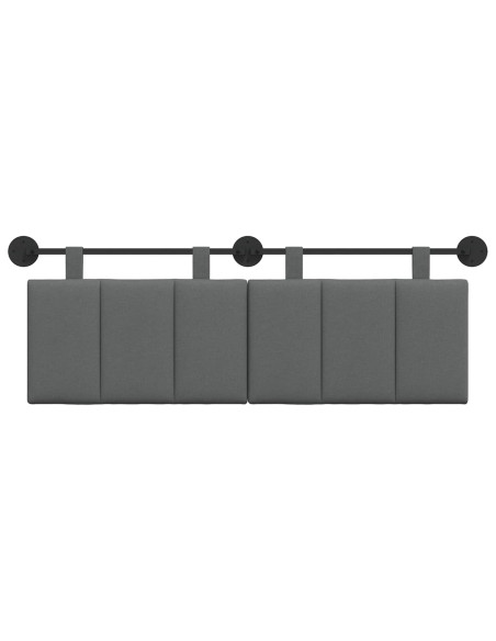Testata appesa Rigato Grigio scuro 150 x 55 x 5 cm Tessuto