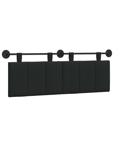 Testata appesa Montaggio a parete Nero 150 x 55 x 5 cm Tessuto