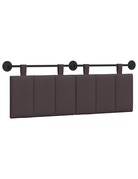 Testata appesa Rigato Marrone Scuro 150 x 55 x 5 cm Tessuto