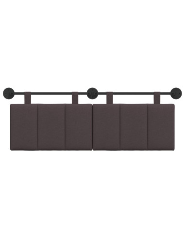 Testata appesa Rigato Marrone Scuro 150 x 55 x 5 cm Tessuto