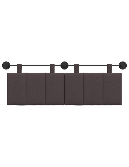 Testata appesa Rigato Marrone Scuro 150 x 55 x 5 cm Tessuto