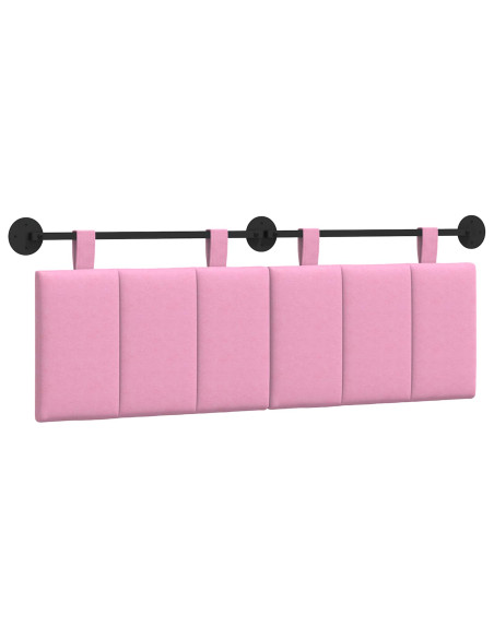 Testata appesa Montaggio a parete Rosa 150 x 55 x 5 cm Tessuto