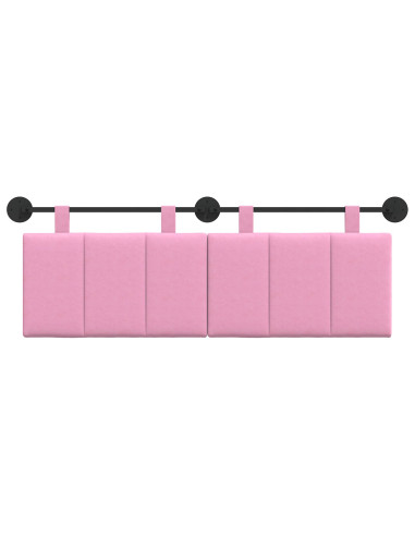 Testata appesa Montaggio a parete Rosa 150 x 55 x 5 cm Tessuto