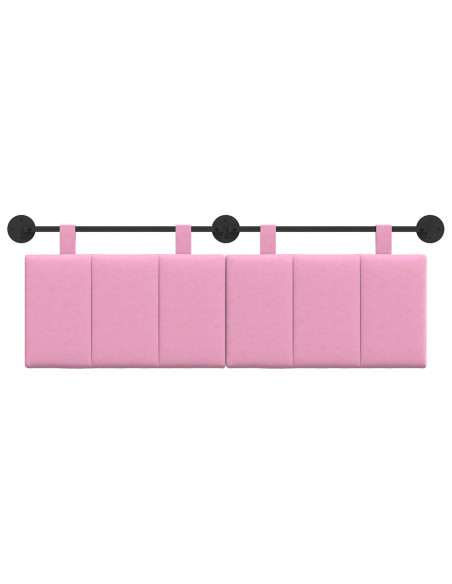 Testata appesa Montaggio a parete Rosa 150 x 55 x 5 cm Tessuto