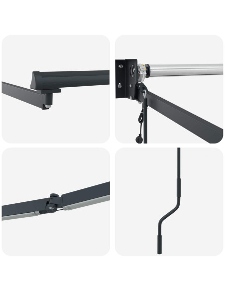 Struttura della tenda elettrica retrattile Antracite alluminio