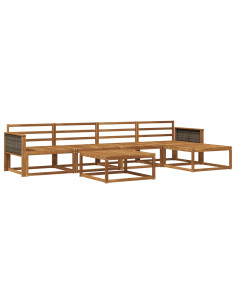 Set di divani da esterno 6 pcs Naturale 2