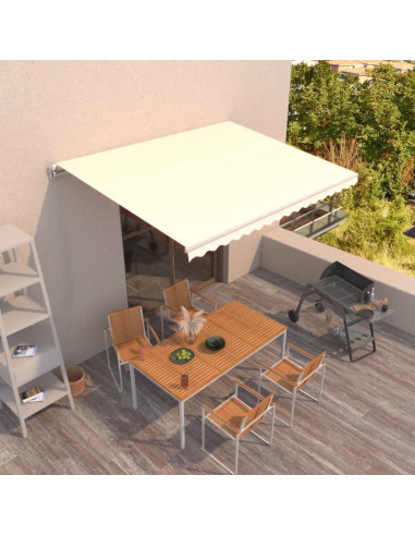 Tenda da Sole Retrattile Manuale 400x300 cm Crema