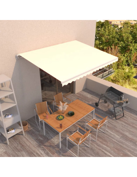 Tenda da Sole Retrattile Manuale 400x300 cm Crema