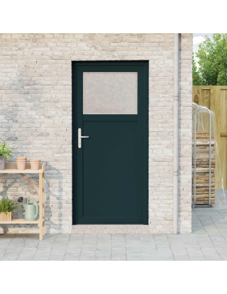Porta d'ingresso laterale Antracite 98 x 198 cm PVC