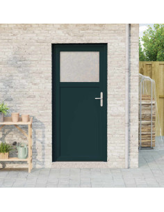 Porta d'ingresso laterale Antracite 98 x 198 cm PVC