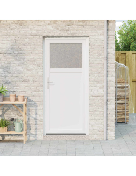 Porta d'ingresso laterale Bianco 88 x 198 cm PVC