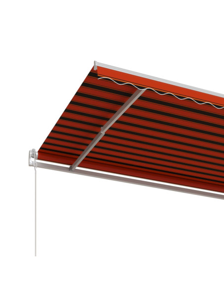 Tenda da Sole Retrattile Automatica 600x300cm Arancio e Marrone