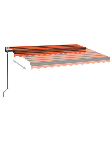 Tenda da Sole Retrattile Automatica 300x250cm Arancione Marrone