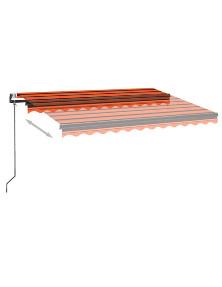 Tenda da Sole Retrattile Automatica 300x250cm Arancione Marrone