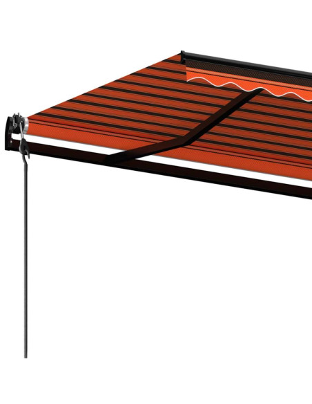 Tenda da Sole Retrattile Automatica 300x250cm Arancione Marrone