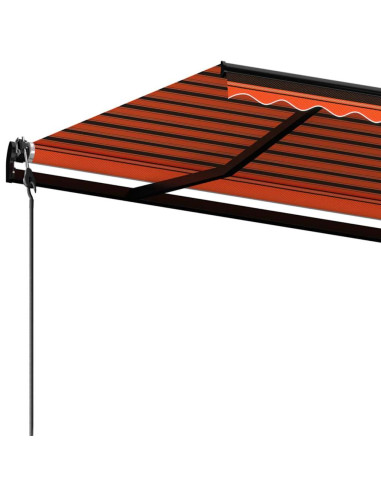Tenda da Sole Retrattile Automatica 300x250cm Arancione Marrone