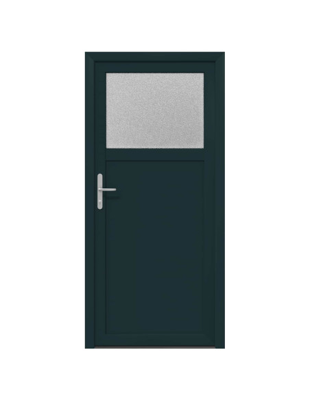 Porta d'ingresso laterale Antracite 98 x 198 cm PVC