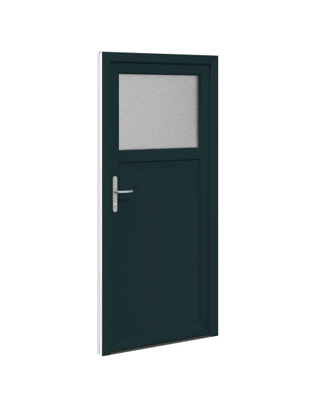 Porta d'ingresso laterale Antracite 98 x 198 cm PVC