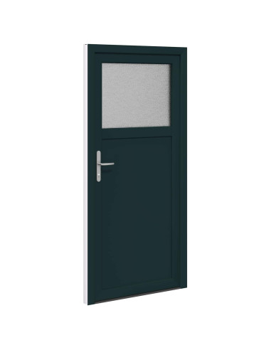 Porta d'ingresso laterale Antracite 88 x 198 cm PVC