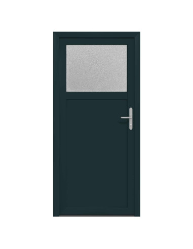 Porta d'ingresso laterale Antracite 88 x 198 cm PVC