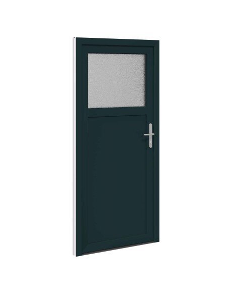 Porta d'ingresso laterale Antracite 88 x 198 cm PVC