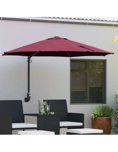 Ombrello da giardino Rosso Bordeaux 248 x 248 x 148 cm