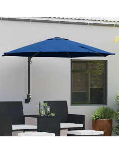 Ombrello da giardino Azzurro 248 x 248 x 148 cm