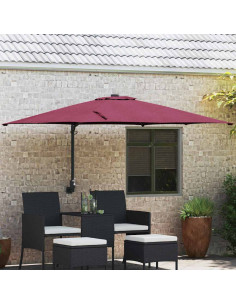 Ombrello da giardino Rosso Bordeaux 248,5 x 247,5 x 160 cm