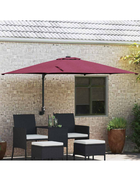 Ombrello da giardino Rosso Bordeaux 248,5 x 247,5 x 160 cm
