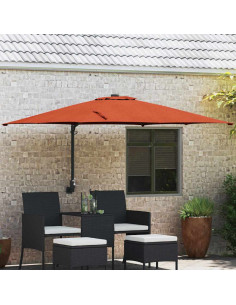 Ombrello da giardino Terracotta 248,5 x 247,5 x 160 cm