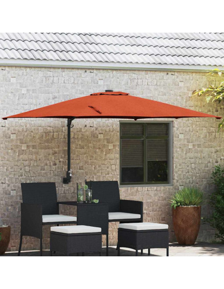 Ombrello da giardino Terracotta 248,5 x 247,5 x 160 cm