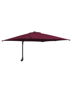 Ombrello da giardino Rosso Bordeaux 248,5 x 247,5 x 160 cm 2