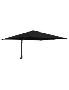 Ombrello da giardino Nero 248,5 x 247,5 x 160 cm 2