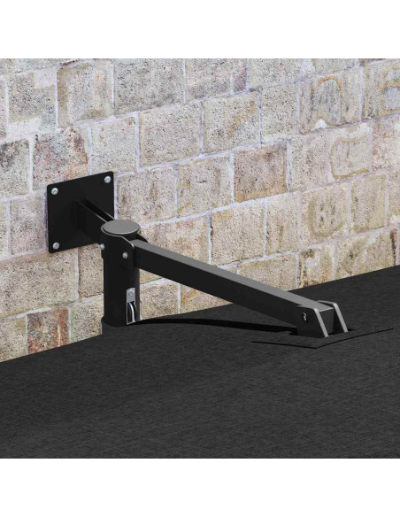 Ombrello da giardino Nero 248,5 x 247,5 x 160 cm