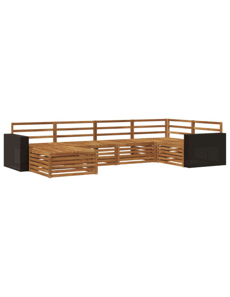 Set di divani da esterno 6 pcs Naturale