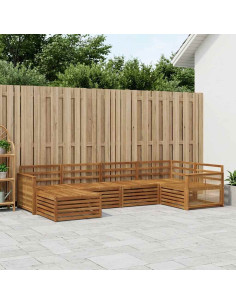 Set di divani da esterno 6 pcs Naturale
