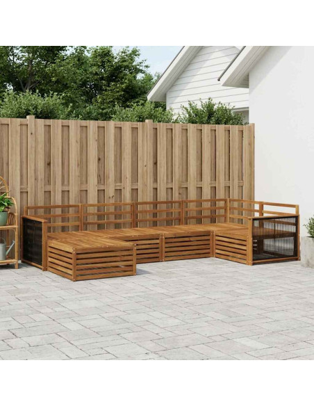 Set di divani da esterno 6 pcs Naturale