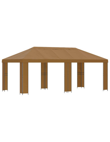 Gazebo da giardino 6 x 3 m Beige Poliestere e Acciaio 190