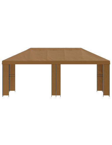 Gazebo da giardino 6 x 3 m Beige Poliestere e Acciaio 190