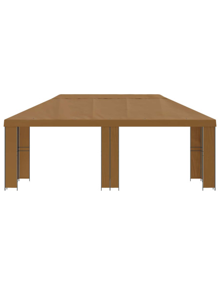 Gazebo da giardino 6 x 3 m Beige Poliestere e Acciaio 190